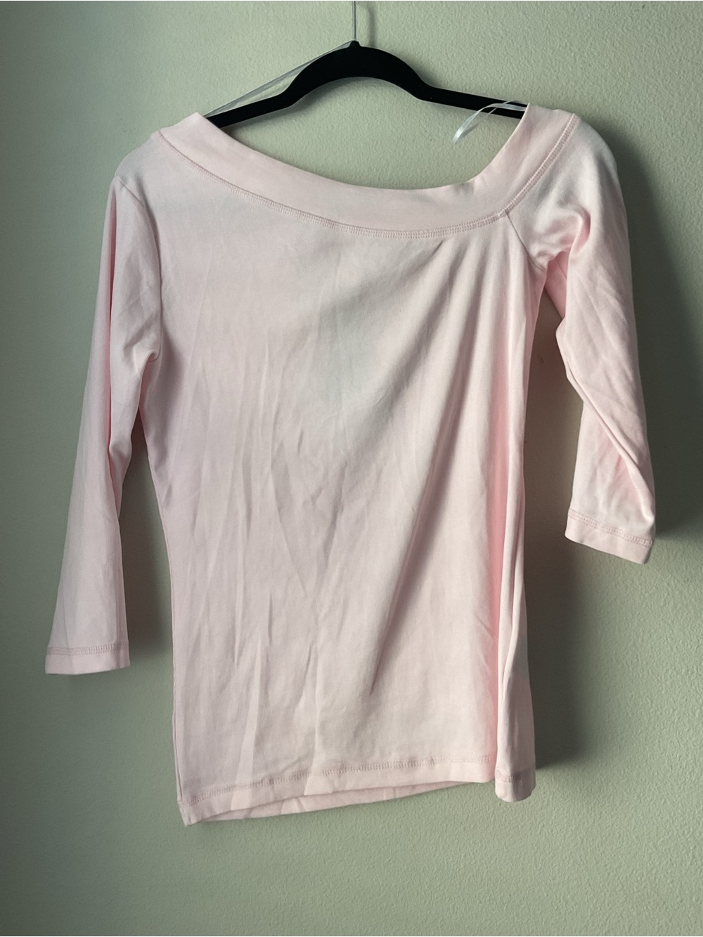 H&M Light Pink Boatneck Long Sleeve Top